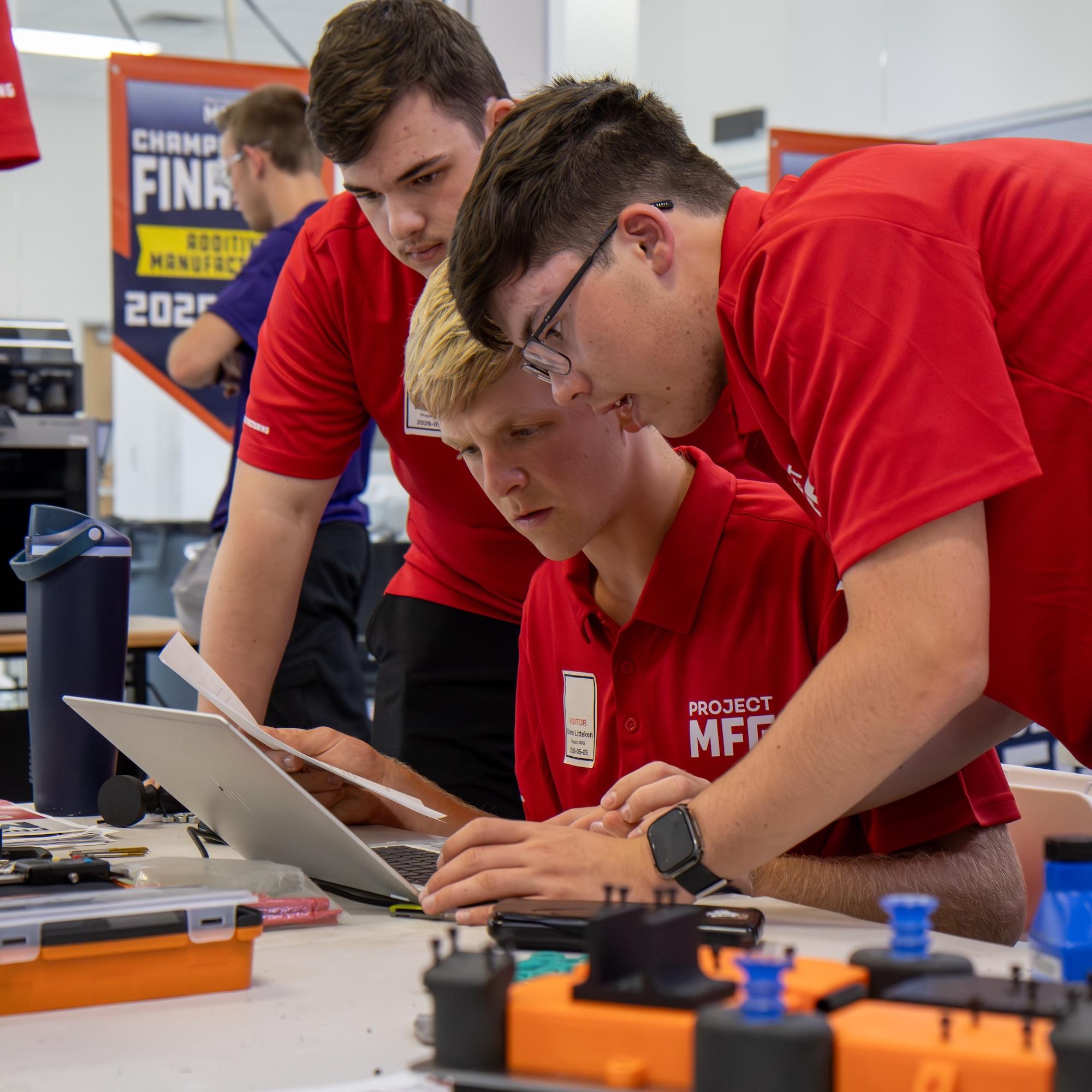 Students using laptop