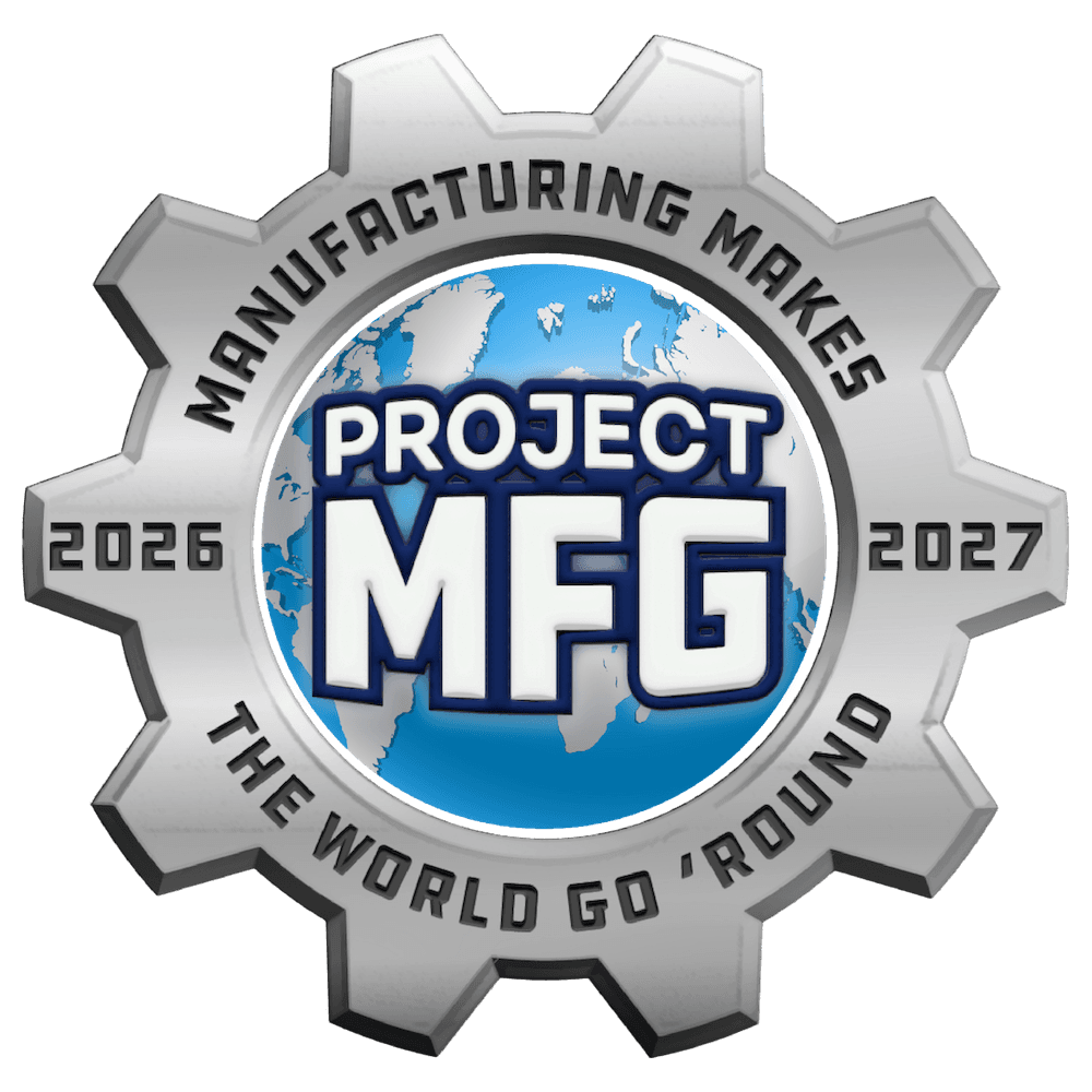 Gear with Project MFG logo